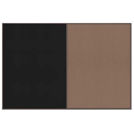 United Visual Products Enclosed Corkboard, 1 Door, 72"x48", 4" Fra UV3405-GOLD-AMETHY